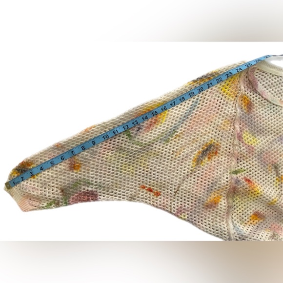 Anthropologie Klaas Jonkman Multicolor Mesh stitch crew neck sweater Medium - Picture 10 of 15